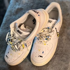 Nike Af1 Sz 13 Paint Splatter/White